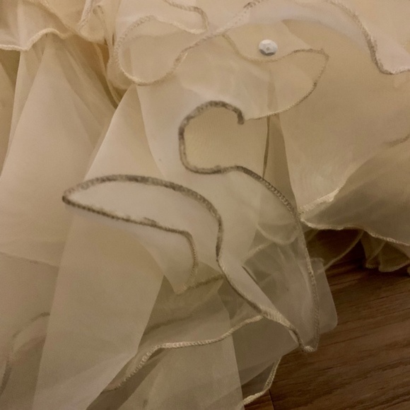 SOLD Champagne Iridescent Sequin Wedding Dress - Picture 7 of 8